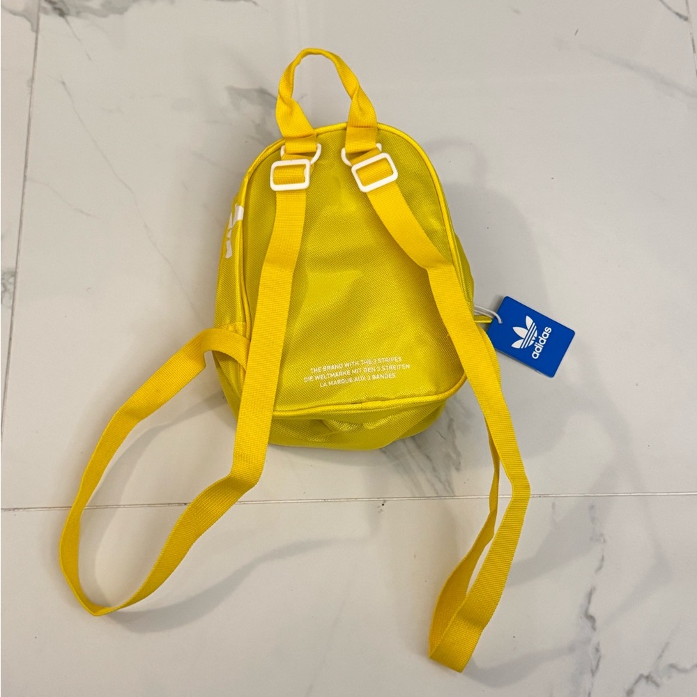 Adidas Mini Yellow Mini Backpack - Trefoil Logo - Picture 6 of 7